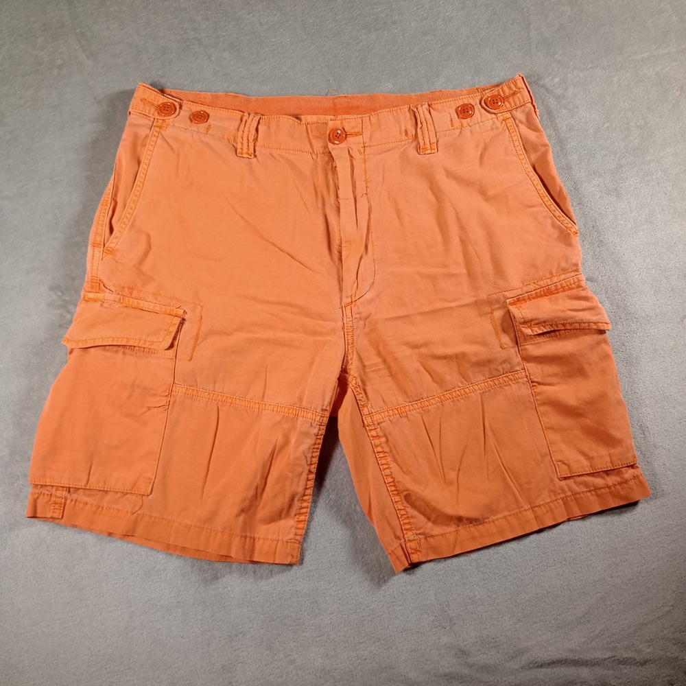 Polo Ralph Lauren Cargo Shorts Mens 36 Orange Relaxed Fit Utility Canvas Gorp